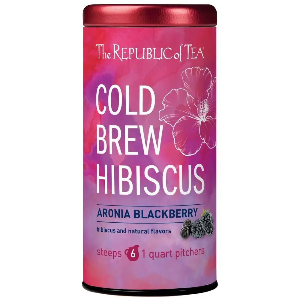 Republic of Tea Cold Brew Hibiscus Aronia Blackberry Iced Tea