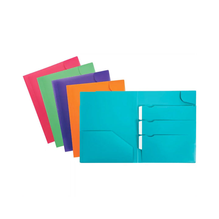 Oxford Assorted Divide It Up 4 Pocket Portfolio