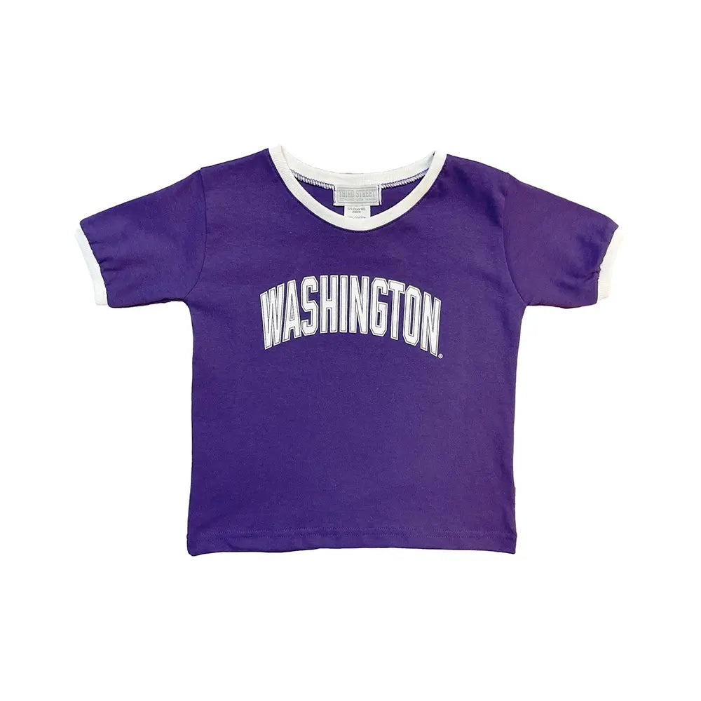 Third Street Purple Toddler Washington Ringer Tee