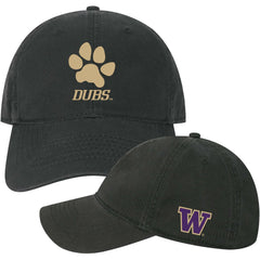 Dubs Collection Legacy Black Unisex Dubs Paw W Logo Adjustable Hat