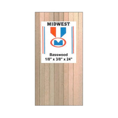 Photo of Midwest 1/8" x 3/8" x 24" Basswood.