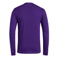 adidas Men's SS25 Washington Huskies Lowercase Fresh Long Sleeve Tee Purple Back thumbnail