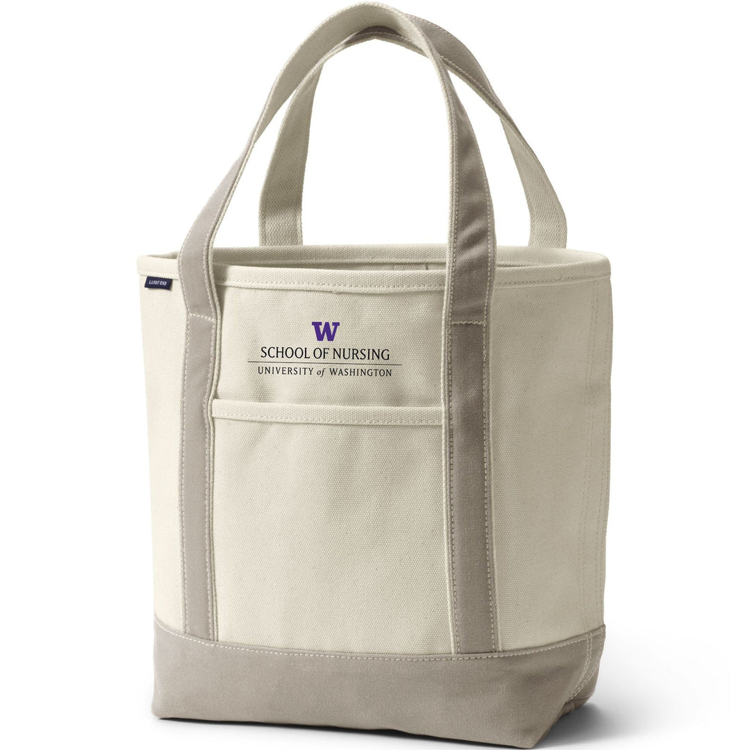 Lands' End Natural Canvas UW School of Nursing Open Top Tote Bag