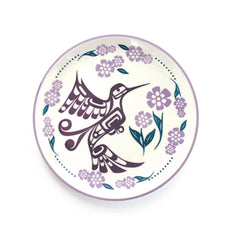 Photo of Native Northwest Purple Hummingbird Porcelain Art Plate.