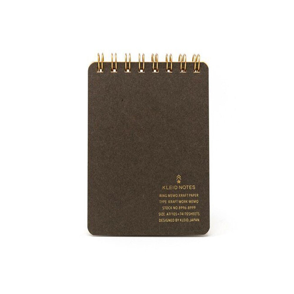 Kleid Kraft Paper Top Spiral Memo Book