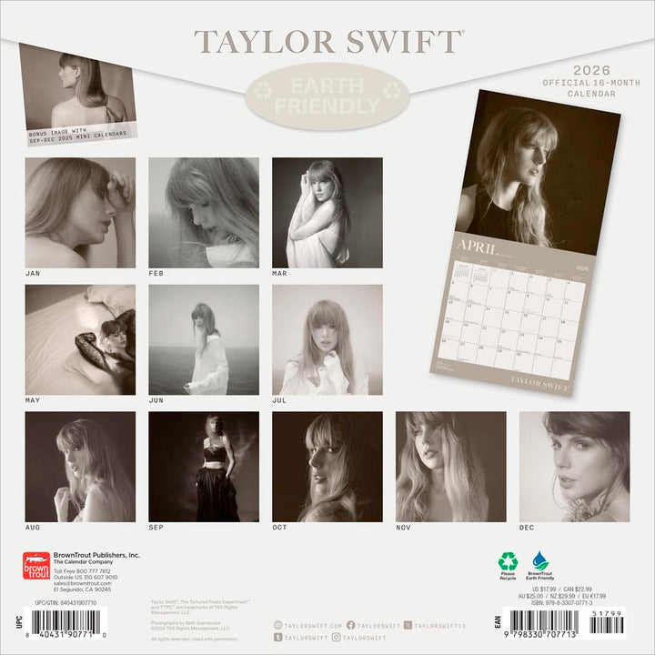 Small Changes Taylor Swift 2026 Wall Calendar