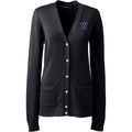 Lands' End Women's UW Alumni Cotton Modal Long Sleeve V-neck Cardigan Sweater thumbnail