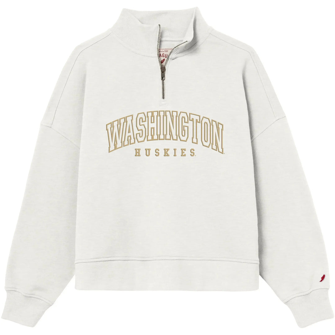 League Women's Washington Huskies Tonal Embroidered Diana Quarter Zip