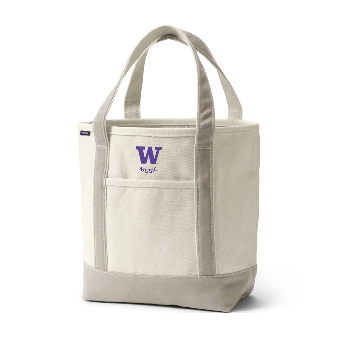 Lands' End Natural Canvas UW School of Music Open Top Tote Bag