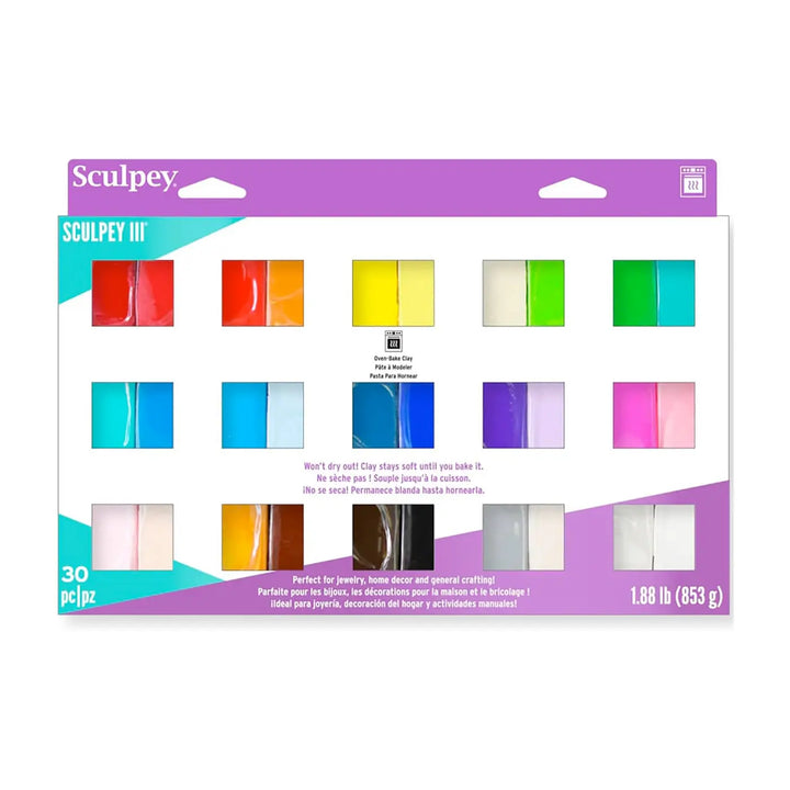Sculpey III 30Pc 1Oz Sampler Set