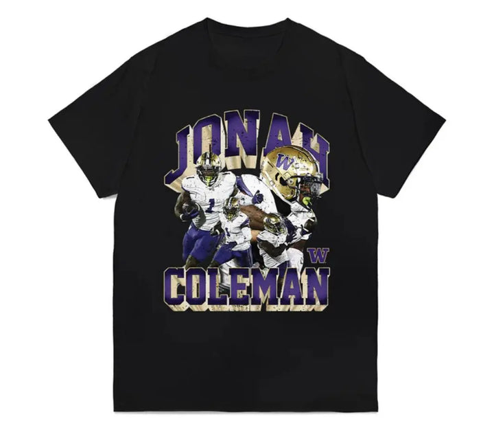 Comfort Colors Unisex Jonah Coleman Washington Huskies Football Collage Tee