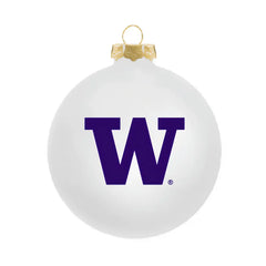 Neil White Purple W Traditional Glass Ornament