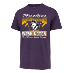 Photo of 47 Brand Men's Washington Huskies Retro Dog Waver Franklin Tee Front.