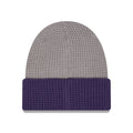 New Era Gray Purple Washington Huskies Knit PLAY Waffle Cuff Beanie thumbnail