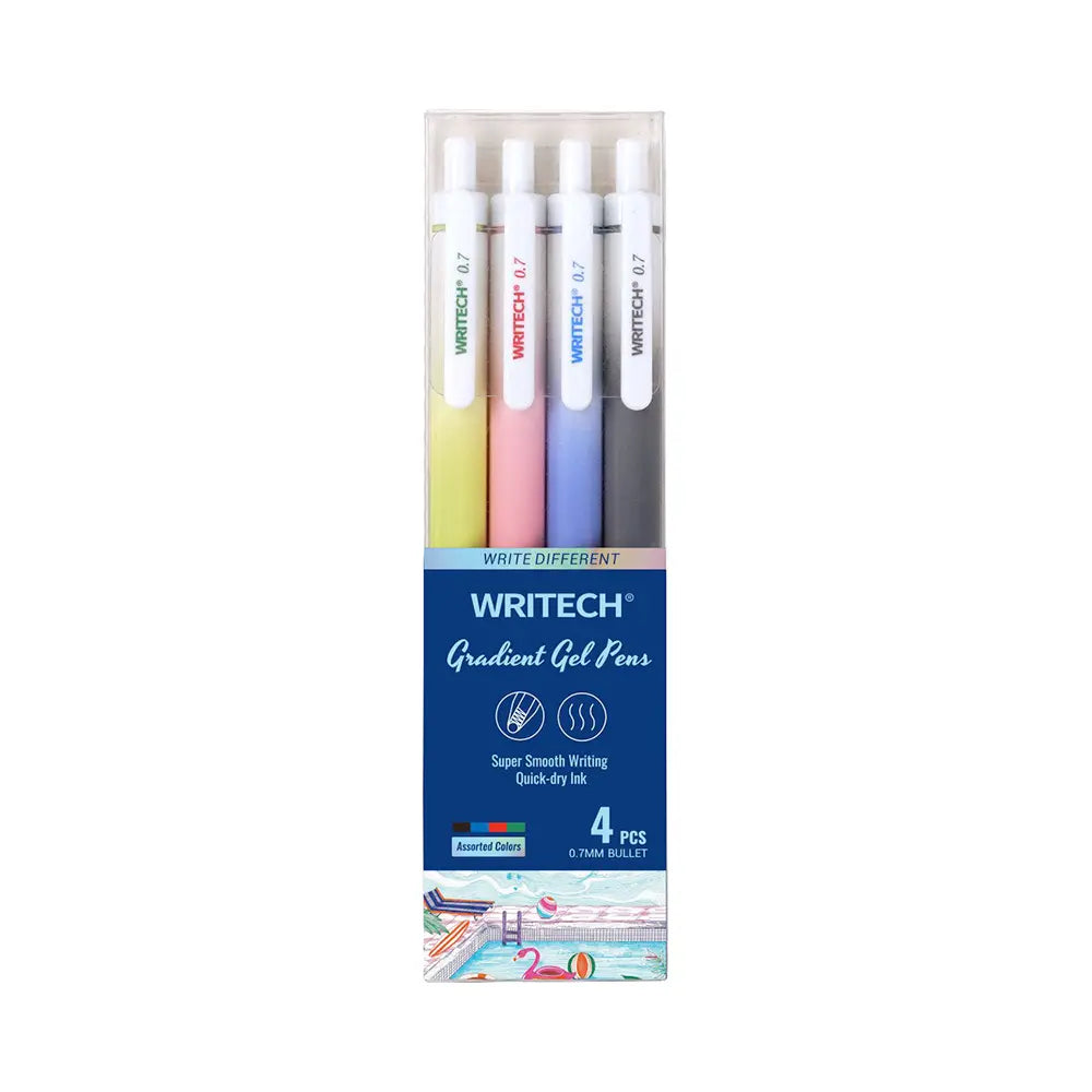Writech Ombre Retractable Gel Pen Set 4ct