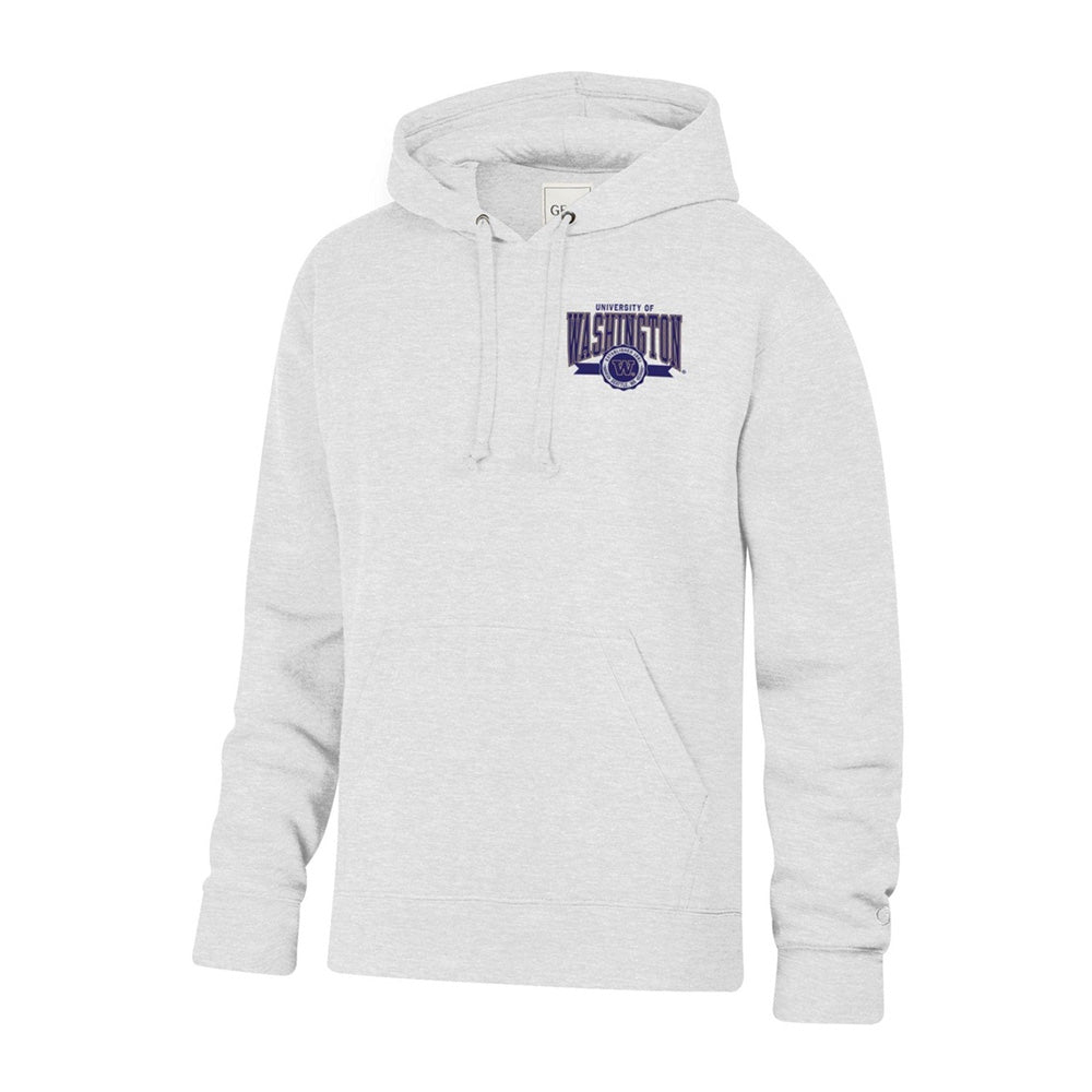 GFS Unisex Washington Huskies Scallop Seal Back Print Big Cotton Hoodie