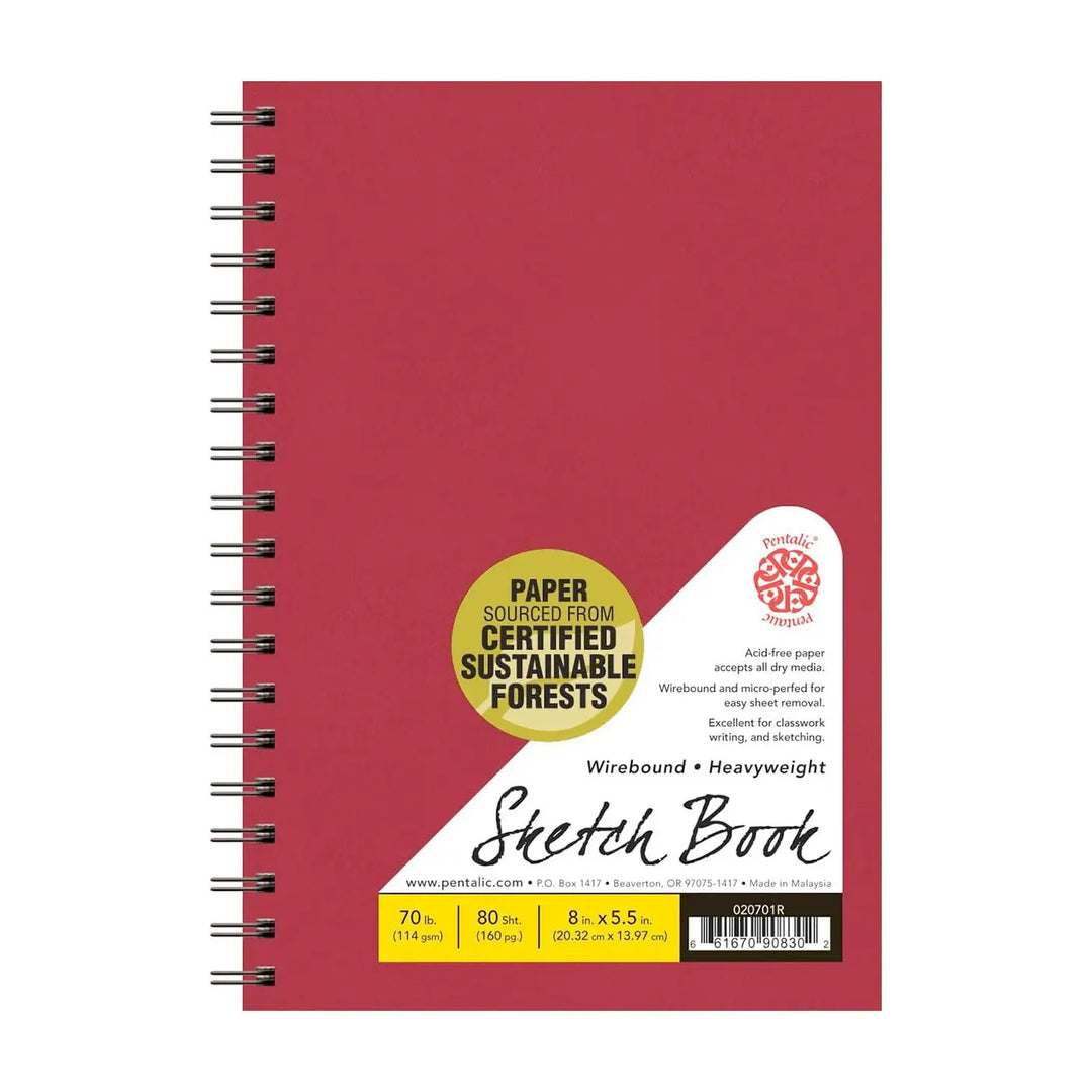Pentalic Assorted Spiral Bound Sketch Book 8"x5.5"