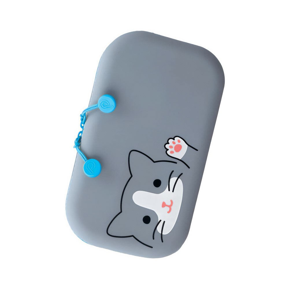 PuniLabo Gray Cat Zipper Pouch
