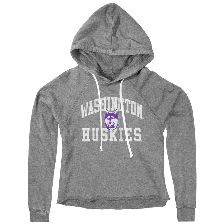 Retro Brand Women's Washington Huskies Vault Dog Crop Hoodie