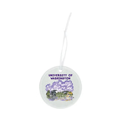Neil Justin Patten U of WA Husky Stadium Sailgate Hammered Glass Ornament