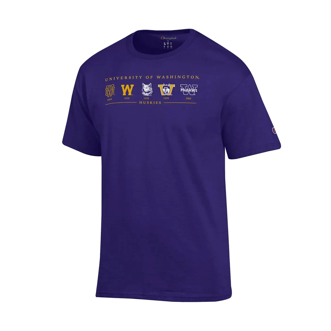 Champion Men's UW Vault Logos Timeline Tee