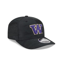 New Era Camo Black Washington Huskies 9Seventy PERF Stretch Snap Adjustable Hat Hover