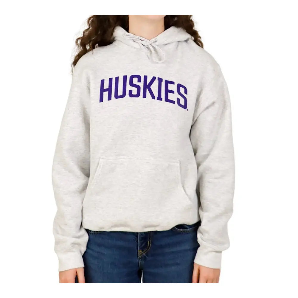 Huskies Only Port & Company Arched Huskies Hoodie