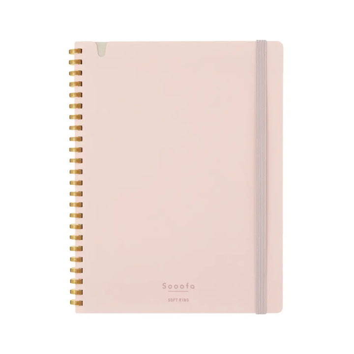 Kokuyo Sooofa 4mm A5 Grid Soft Ring Notebook#color_pink