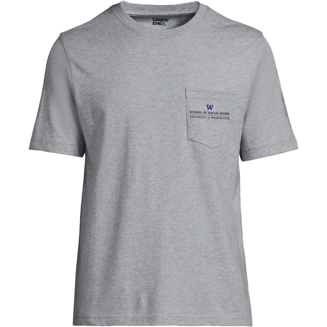 Lands' End Unisex UW School of Social Work Short Sleeve Pocket T-Shirt