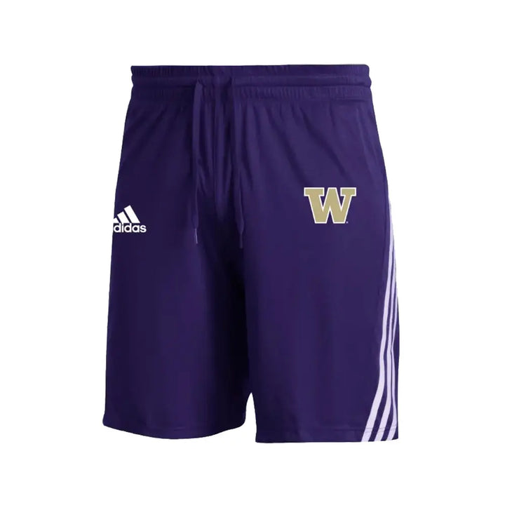 adidas Kids' Purple W 3-Stripe Knit Shorts