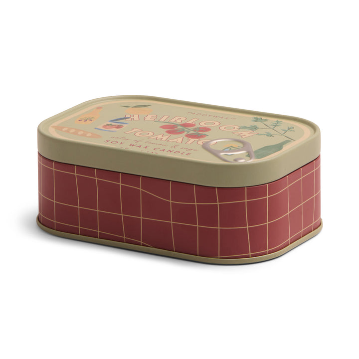 Paddywax Bistro Heirloom Tomato Printed Tin Candle 4.5oz