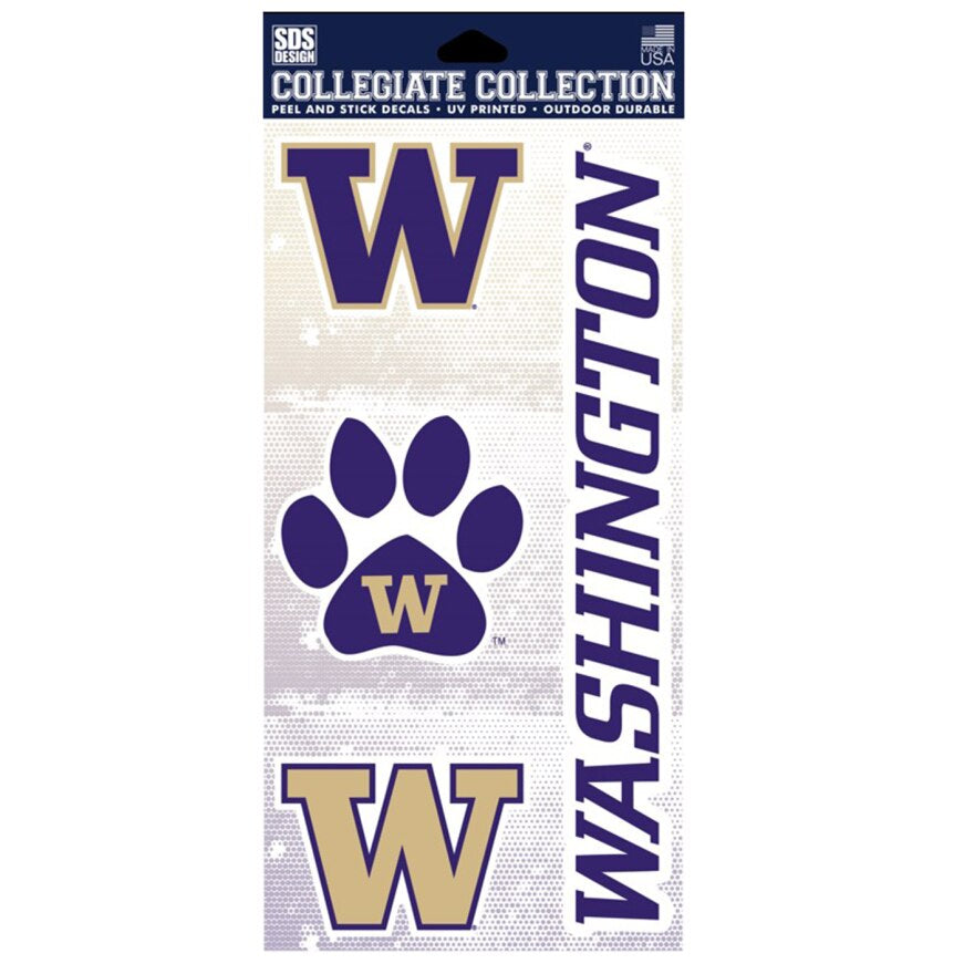 SDS W Washington Paw Print Decal Sheet