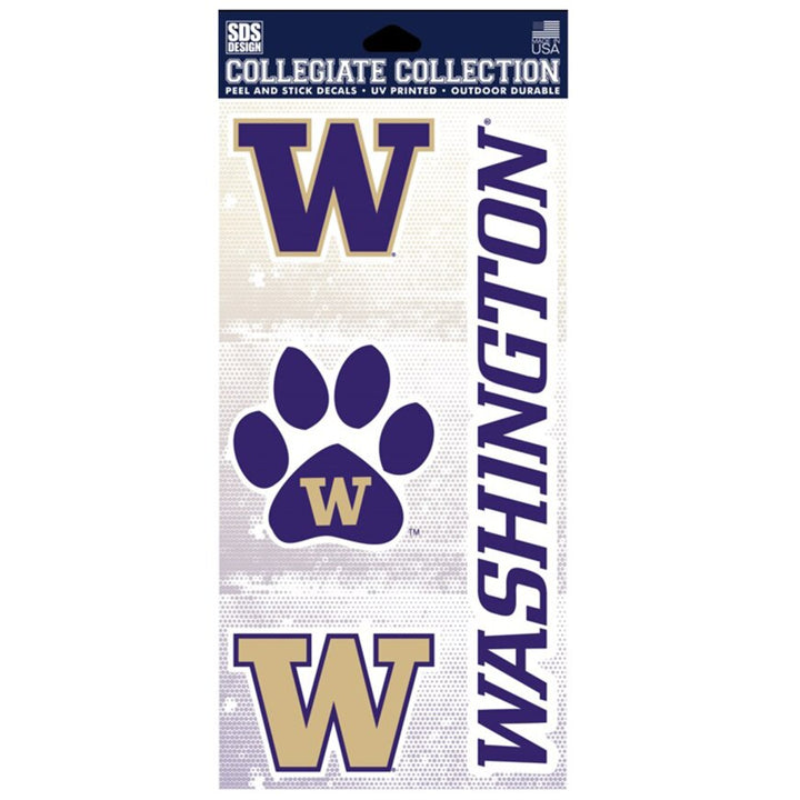 SDS W Washington Paw Print Decal Sheet