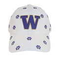47 Brand Women's White Allover Paws Confetti Clean Up Adjustable Hat thumbnail