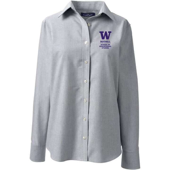 Lands' End Women's UW Bothell School of Educational Studies Long Sleeve Oxford Shirt