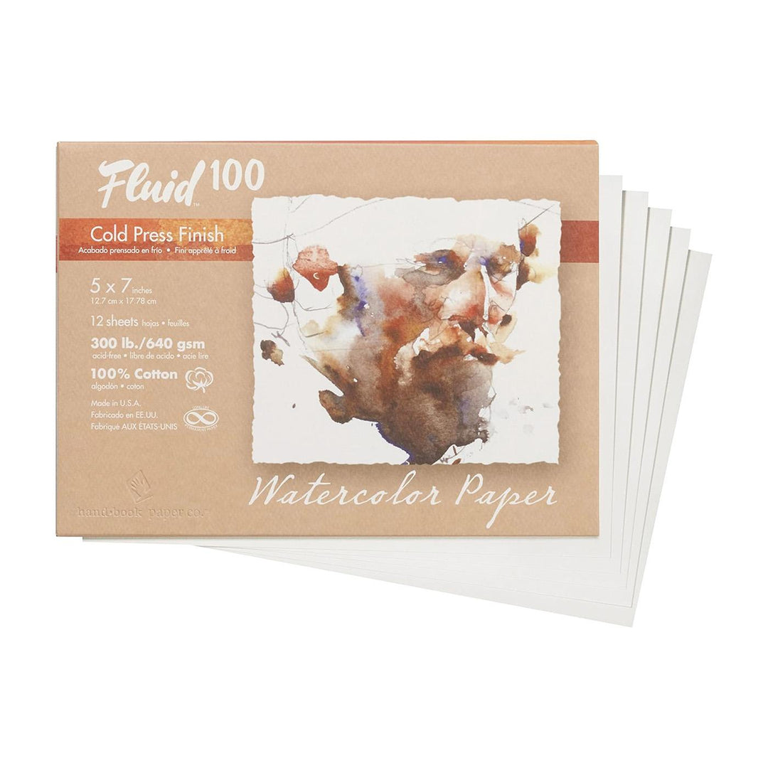 Fluid 100 140lb Cold Press Watercolor Paper Pochettes