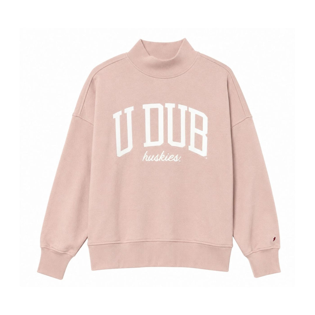League Women's Washington Huskies UDUB Diana Mock Neck Sweatshirt