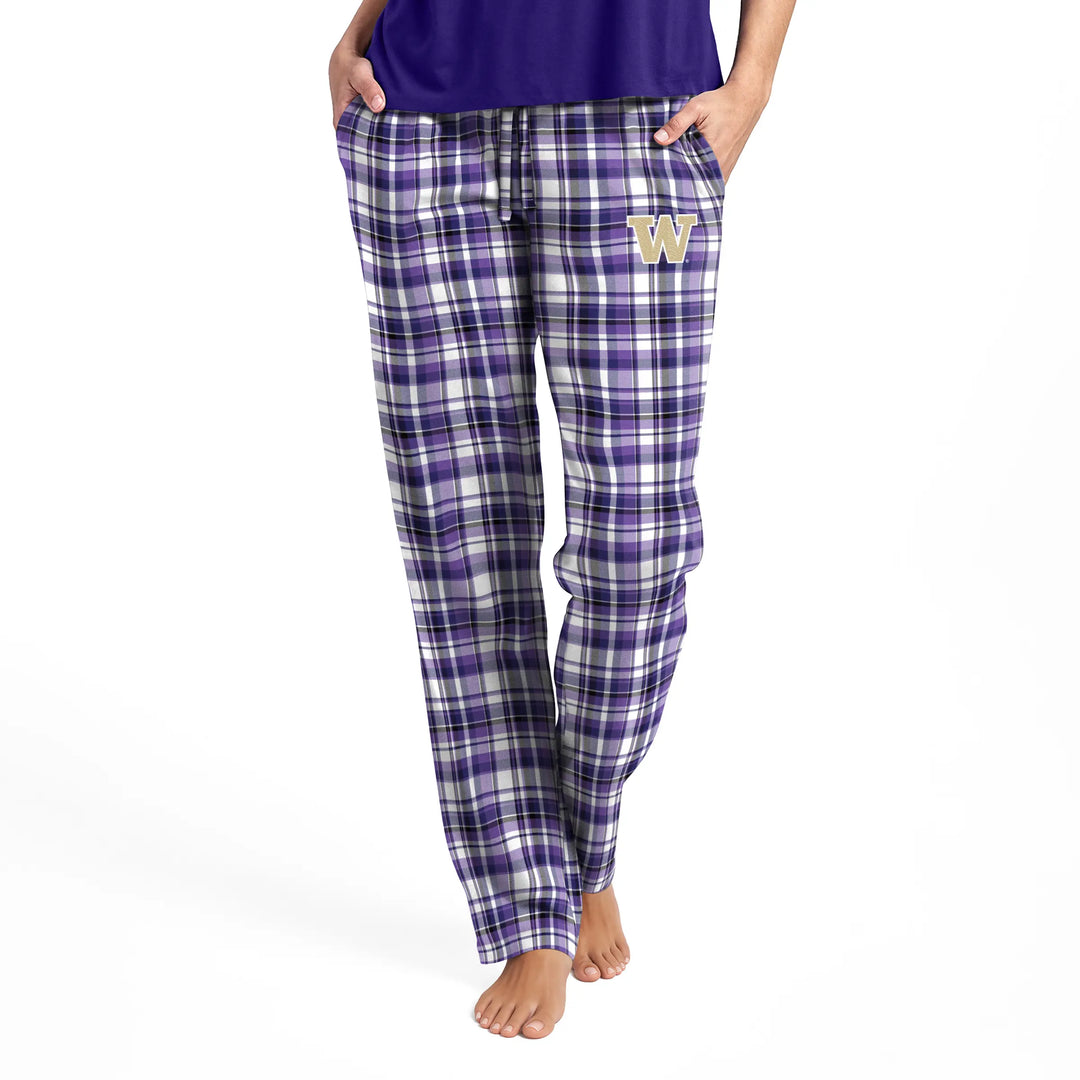 Concepts Women's Washington Huskies FW26 Medley Flannel Pajama Pant
