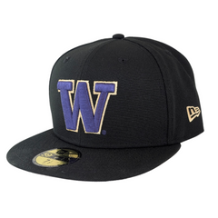 Photo of New Era Black Primary W Logo 59FIFTY Fitted Hat.