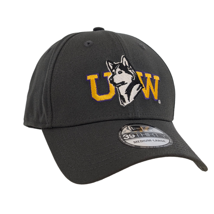 New Era Graphite UW Retro Dawg 39Thirty Stretch Fit Hat