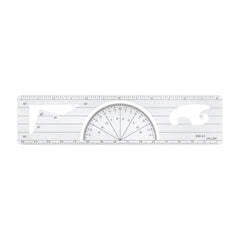 Westcott 6" Angle Cut Outs French Curve Protractor Ruler