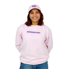 lululemon Men's Blissful Pink Embroidered Washington Steady State Crewneck