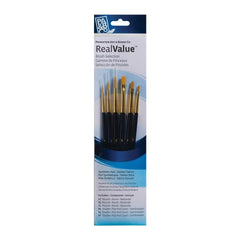 Photo of Princeton Value Gold Taklon Round/Shader Brush Set 6 piece.
