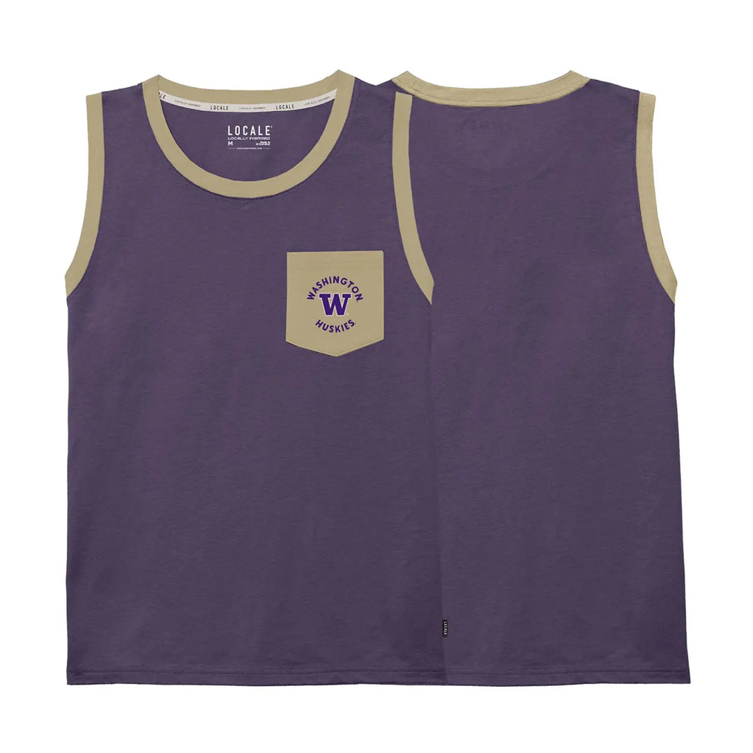Locale Men's Washington Huskies Swell Pocket Tank