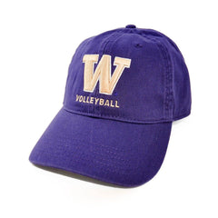 Photo of Legacy Unisex Purple W Volleyball Relaxed Twill Adjustable Hat.