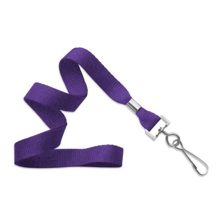 ID Edge Purple Flat Lanyard With Swivel Hook