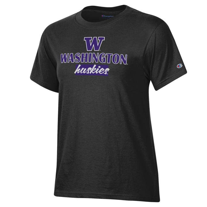 Champion Women's FW25 Washington Huskies Glitter Print Tee