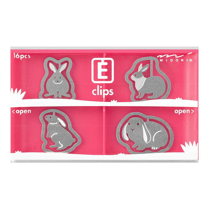 Midori Rabbit Etching E-Clips 16 Count