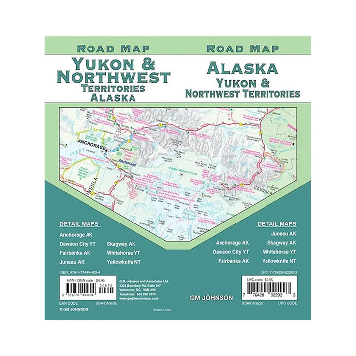 Alaska Yukon & Northwest Territories Road Map