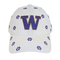 47 Brand Women's White Allover Paws Confetti Clean Up Adjustable Hat thumbnail